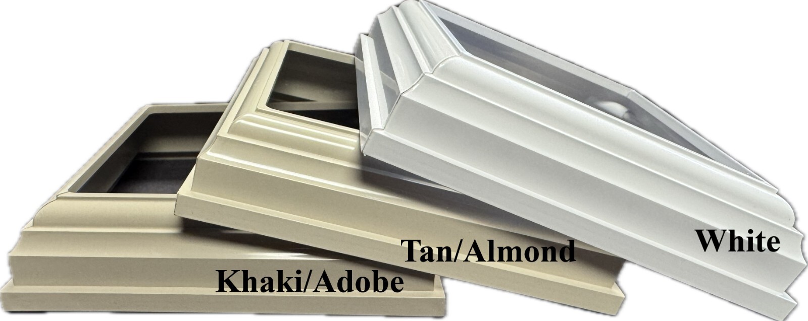 Vinyl PVC 4" x 4" Post Two-Piece Base Trim Skirt - Railing (3 colors) NEW! gallery