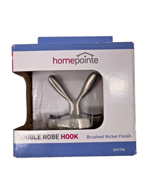 Homepointe Double Robe Hook Brushed Nickel 231174 New True Value