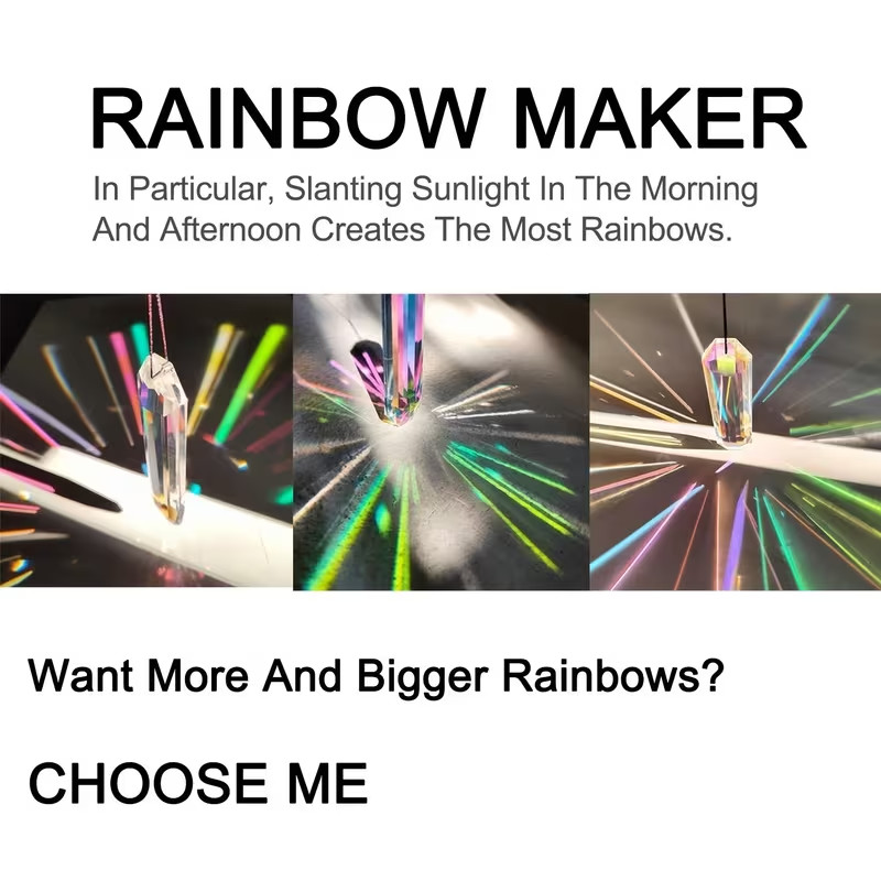 Light Catcher Crystal Window Indoor Hanging Rainbow Making Prism for Home Garden gallery