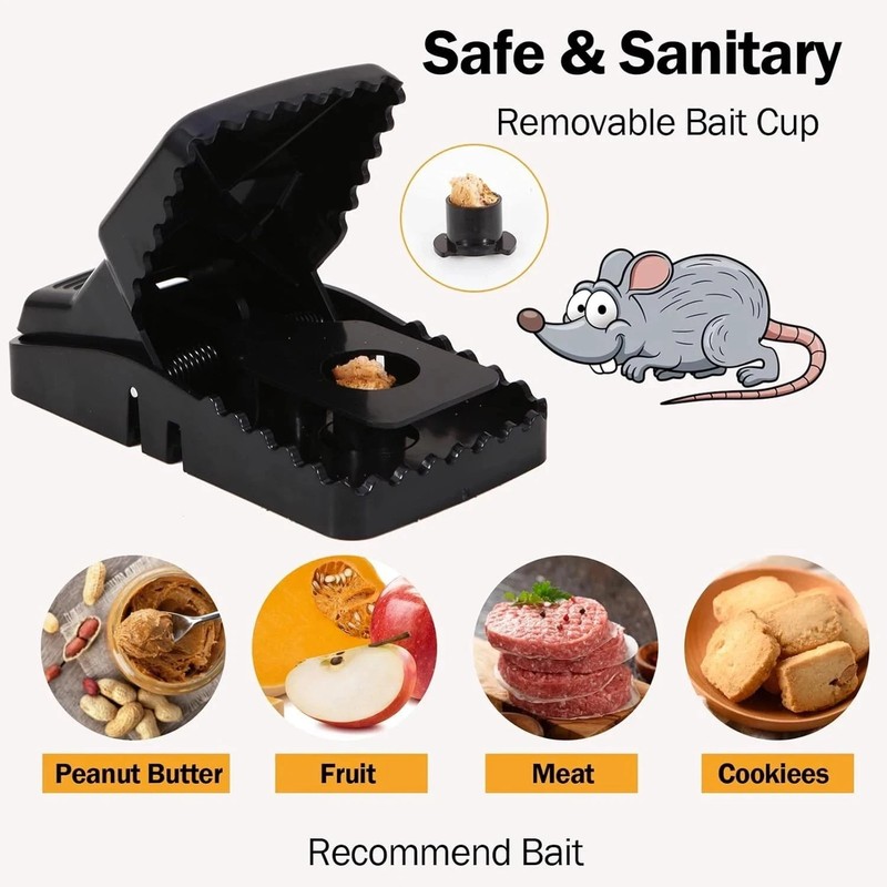 6 Pack Mouse Traps Rat Mice Killer Snap Trap Power Rodent Heavy Duty Pest Trap gallery