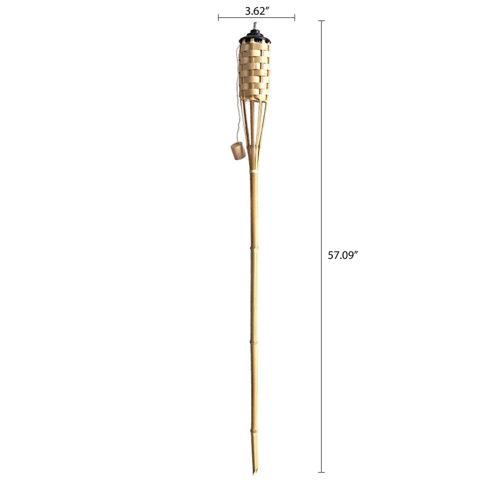 Mainstays 57" Bamboo Lawn Torch 4 Pack Real Bamboo Fiberglass Wick gallery