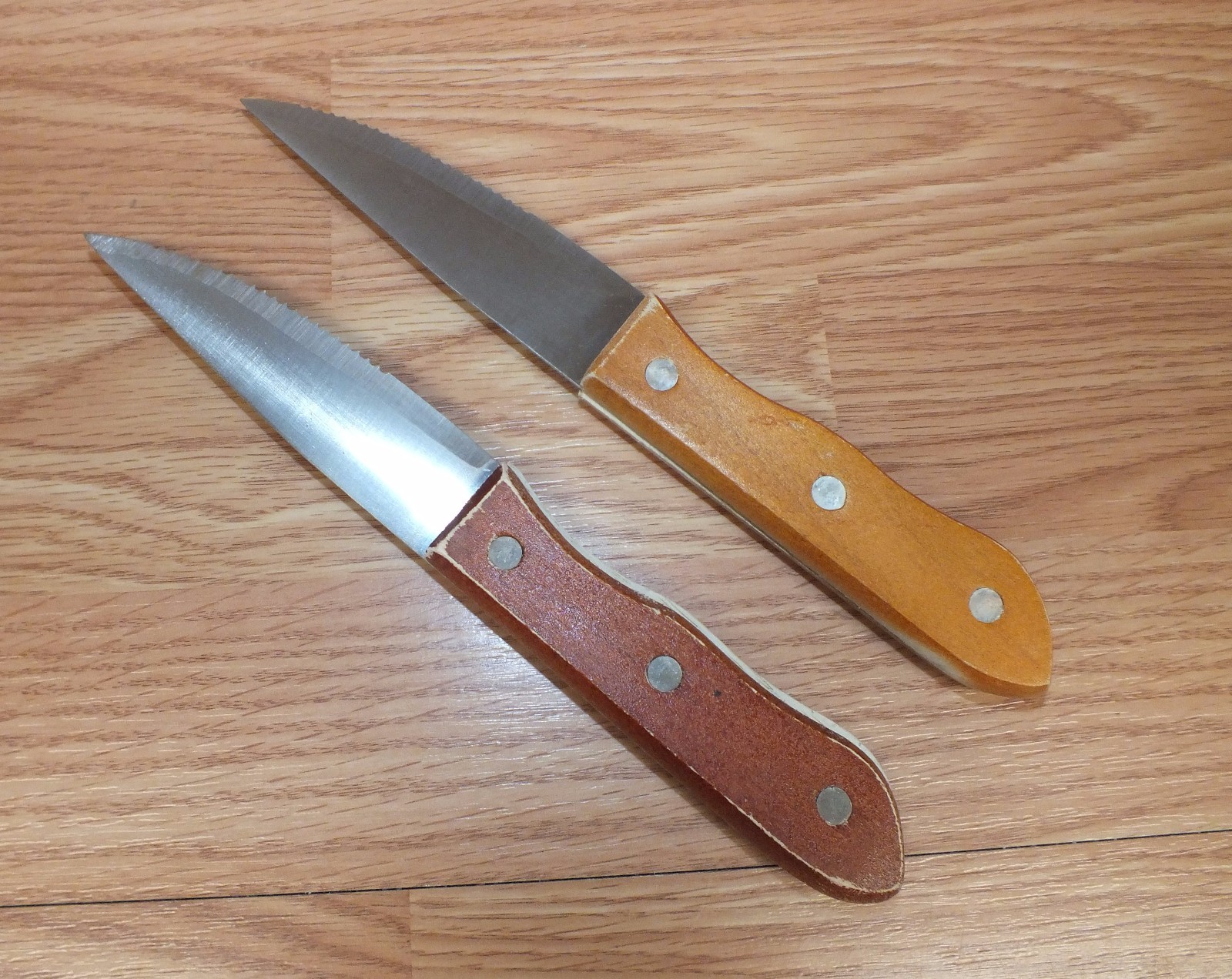 Unbranded / Generic Serrated Wooden Utility Knife With 4" Blades Of Choice *READ gallery