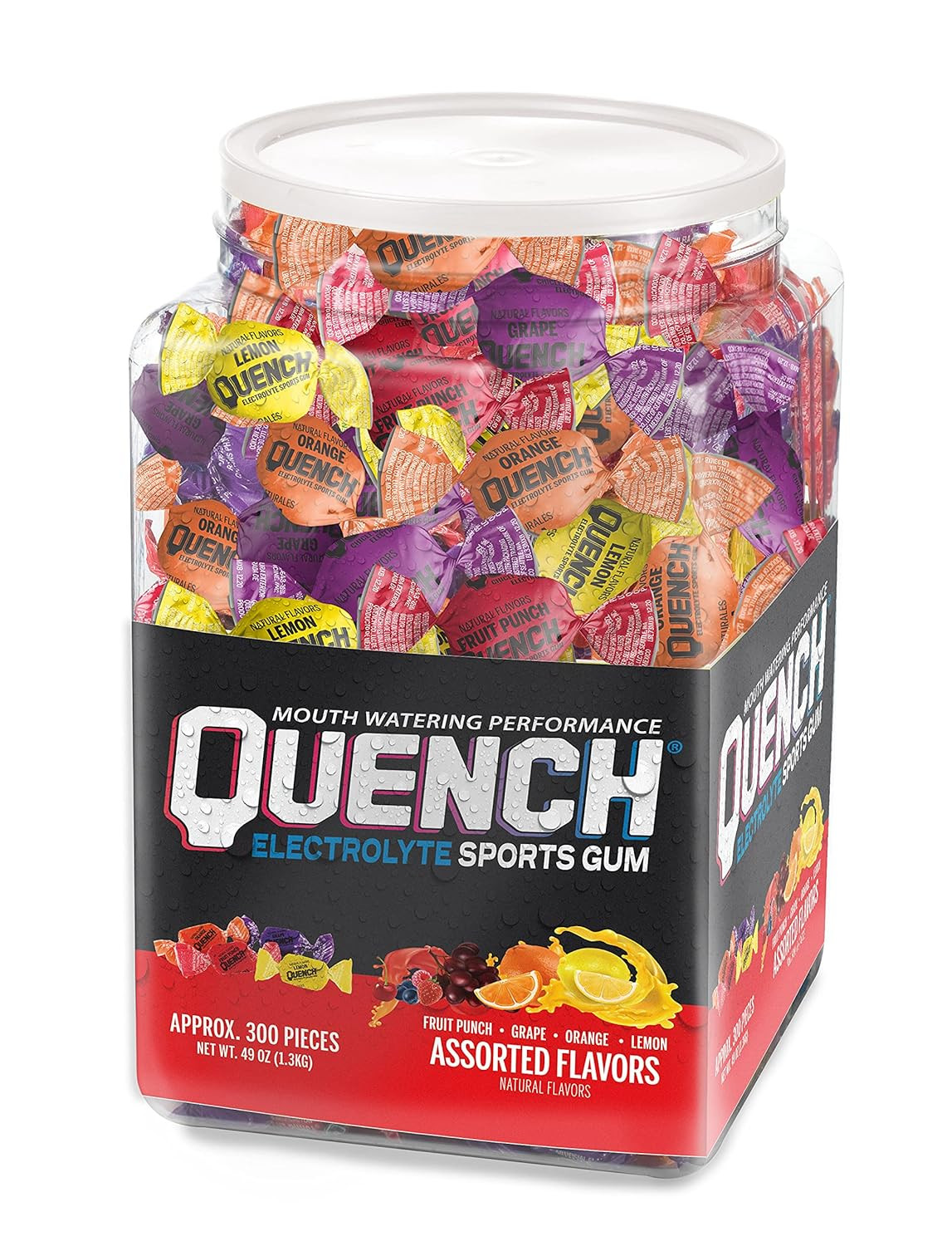 Quench Gum Variety Tub, Electrolytes Chewing Gum for Athletes and Sports Trainer gallery