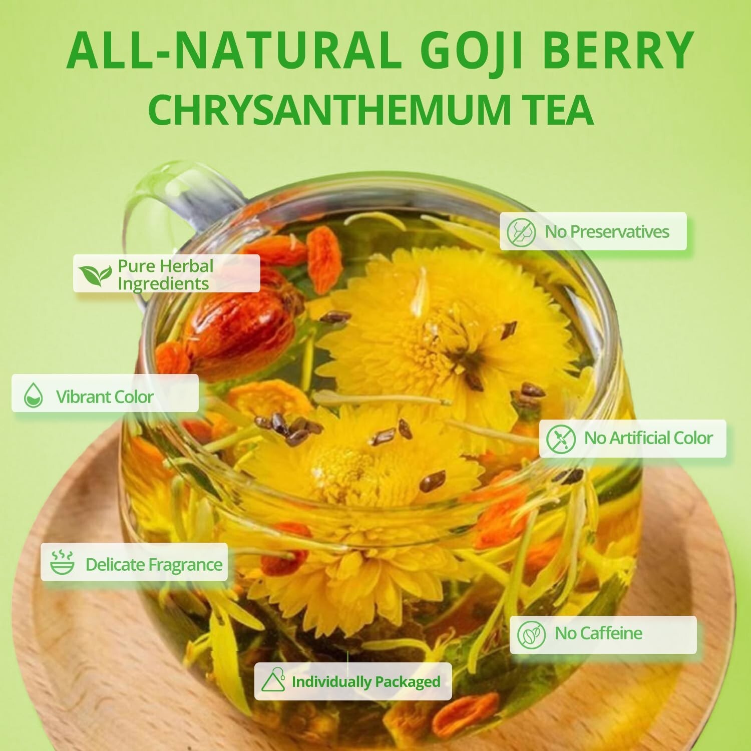 2x Goji Berry Chrysanthemum Tea for Liver Health Dandelion Wolfberry Tea Chinese gallery