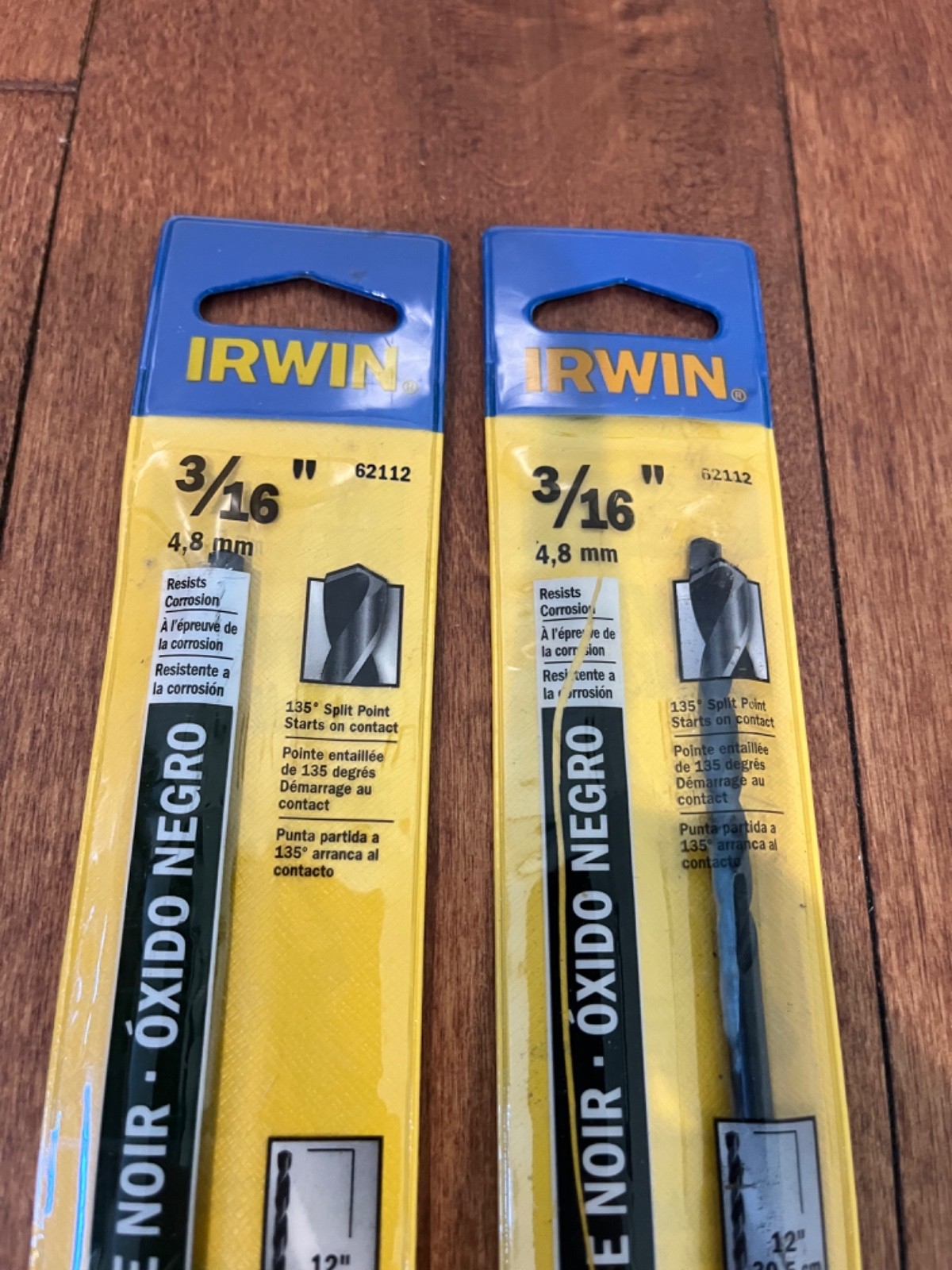 Irwin EXTRA LONG Extended LENGTH 3/16" x 12" Black Oxide Drill Bit gallery