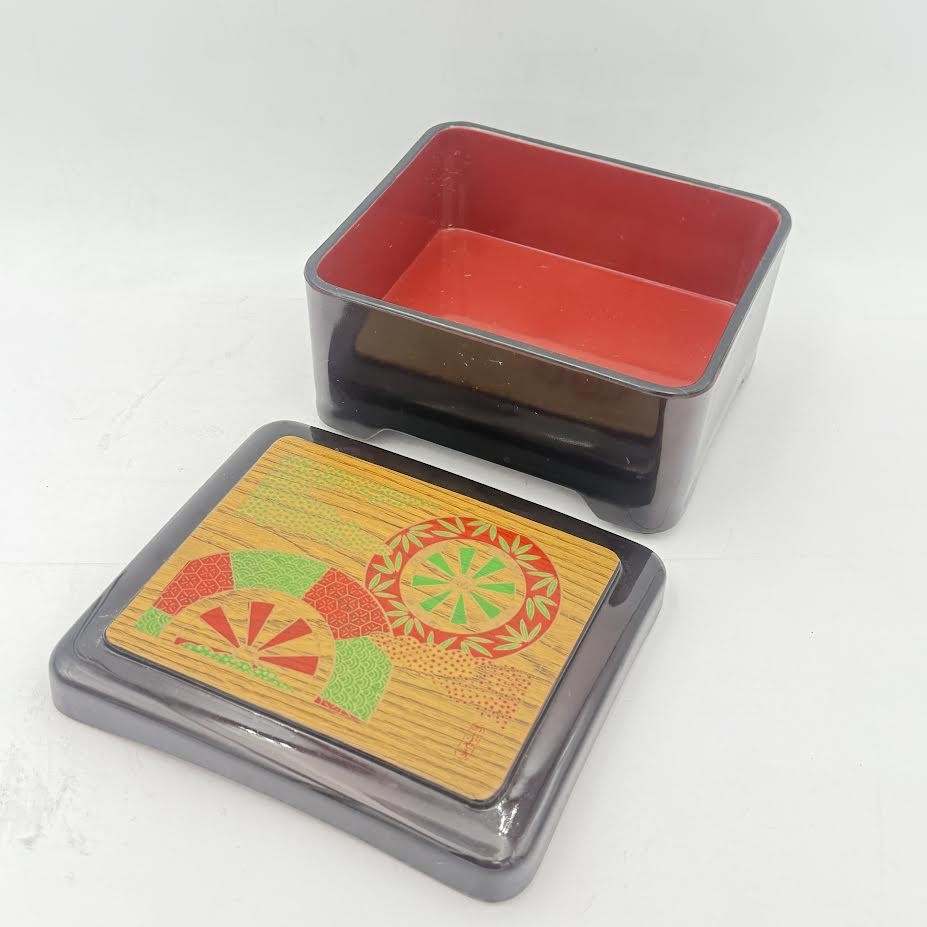 Bento Box Black And Red - Size:6"x5"x3" gallery