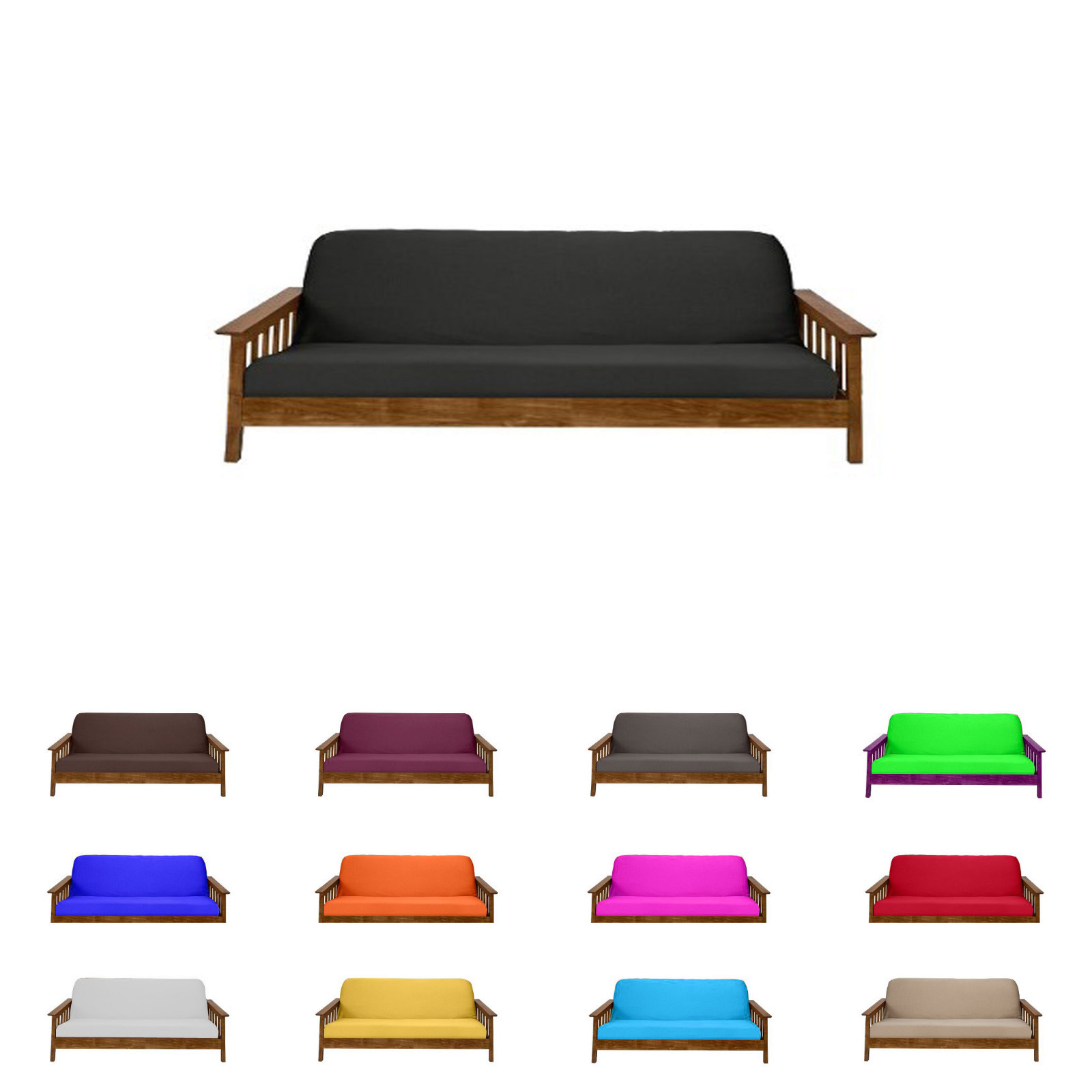 Futon Mattress Covers, Slipcovers, Mattress Cover Protector, Twin Full Queen gallery
