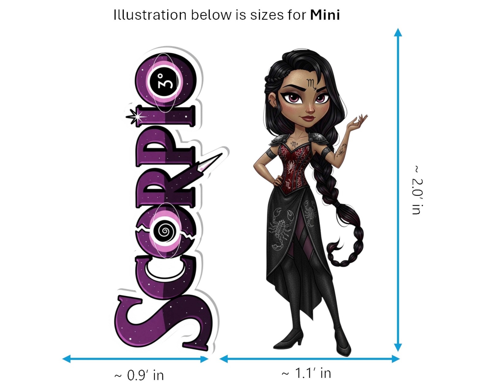 Scorpio Sticker and Magnet - Enigmatic Scorpion Horoskins™ – Zodiac Water Sign | gallery