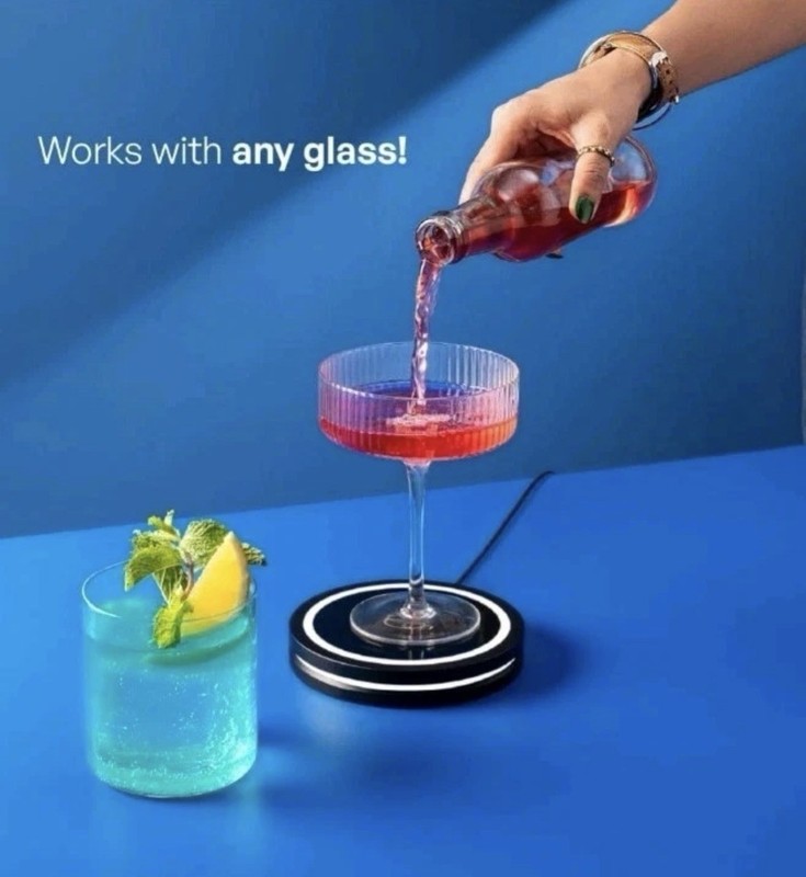 Smart Coaster 2.0 (Black) – Portable Cocktail Maker & Drink Mixer, App-Enabled gallery