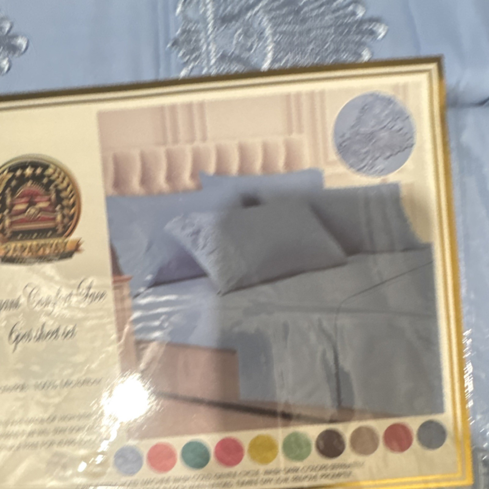Royal Tradition Queen Blue Cotton Sheet Set with Pillowcases gallery