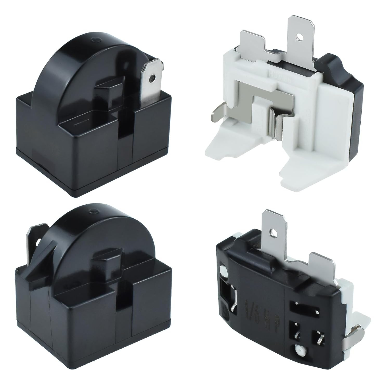 2 Sets QP2-4.7 Refrigerator Starter Relay 1-Pin 4.7 Ohm 1/6HP Overload Protector gallery