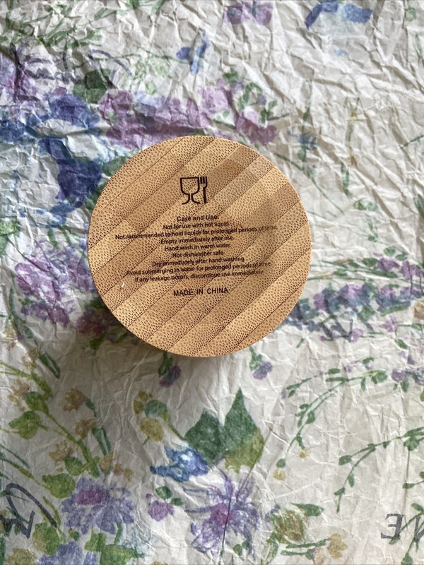 ORIGINS SOLID NATURAL BAMBOO WOODEN COLD CUP 3.5" HOLDS 7 oz. LIQUID NEW IN BOX gallery