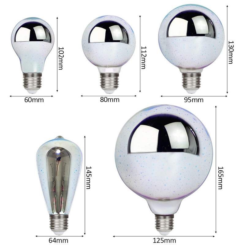 3D Decoration LED Edison Light Bulb E27 6W 110V 220V Vintage Star Fireworks Lamp gallery