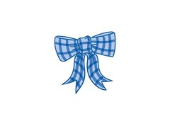 Happy Everything!™ – Blue Gingham Bow Mini Attachment – MINI-BOW-BL