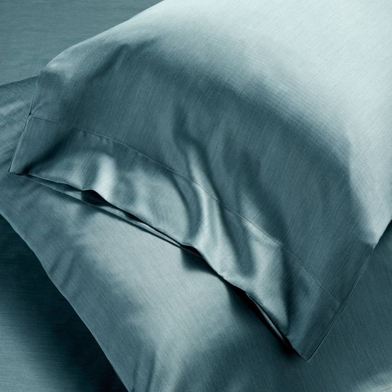 Queen 400 Thread Count Rayon from Bamboo Sheet Set Light Teal Blue gallery