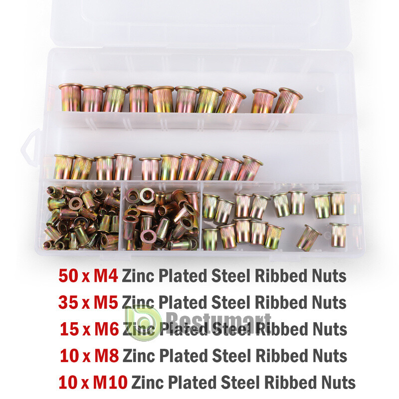 120pcs Rivet Nut Kit Rivnut Gun Nut Setter Thread Setting Nutsert Tool Metri+Box gallery