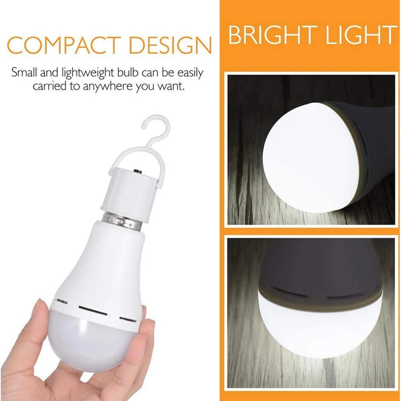 4PCS LED Rechargeable Emergency Light Bulb 12w Equivalent 1200mAh Battery Backup gallery