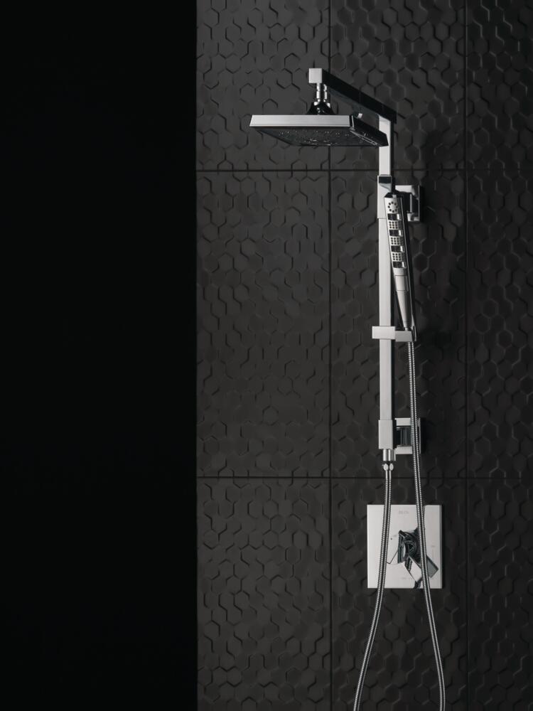 Delta Shower Column 18" Angular Lumicoat Chrome-Certified Refurbished gallery