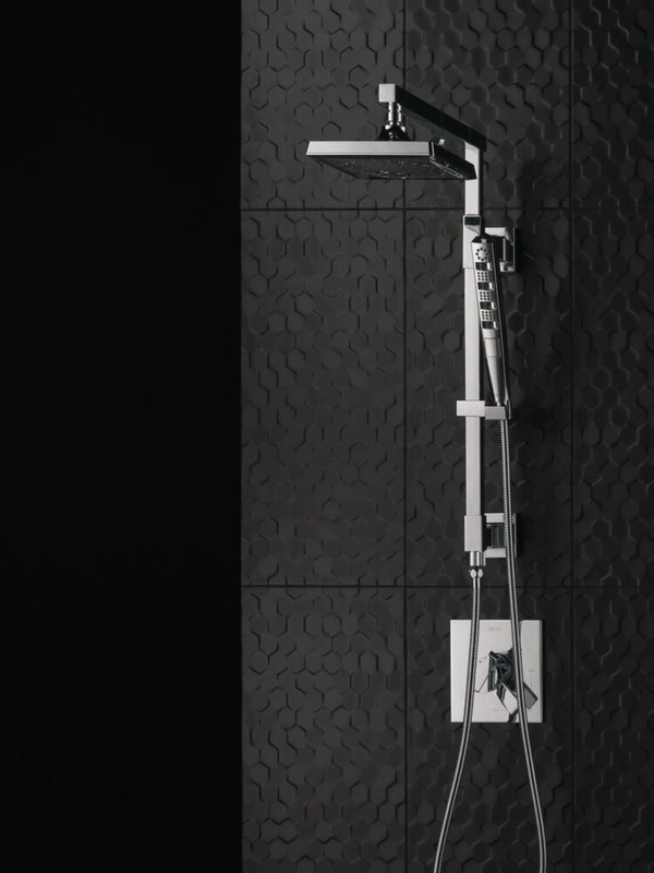 Delta Shower Column 18" Angular Lumicoat Chrome-Certified Refurbished gallery
