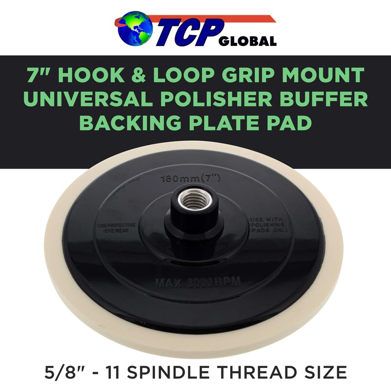 7" Hook & Loop Polisher Buffer Backing Plate Pad, Attach Foam Wool Polishing Pad gallery
