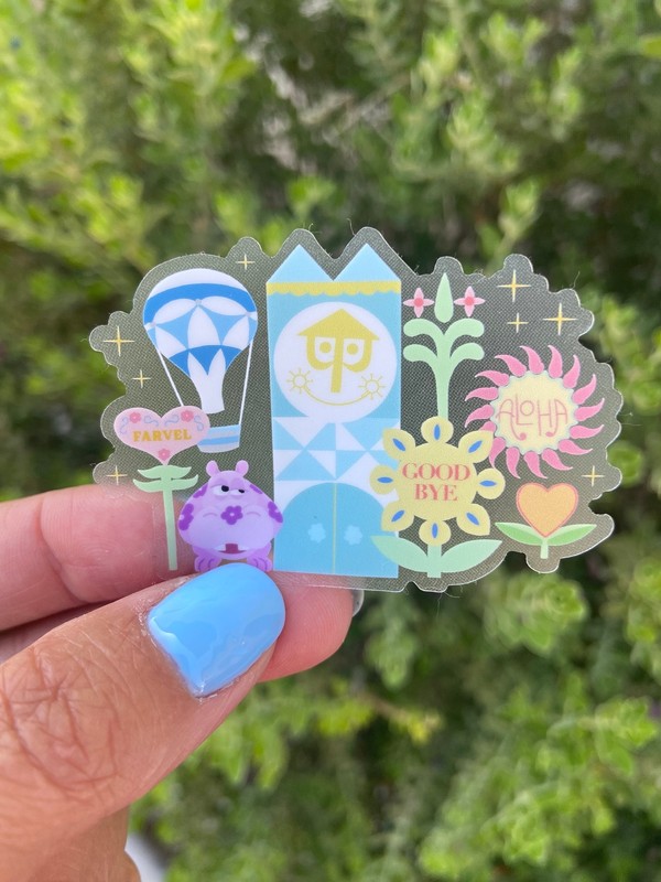 Small world Landmarks Disney Sticker Disney Stickers Water Bottle Transparent gallery