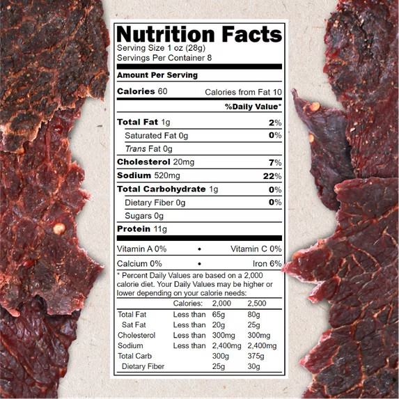 Hardtimes Handcrafted Beef Jerky- Original Flavor-8 oz. Jar gallery