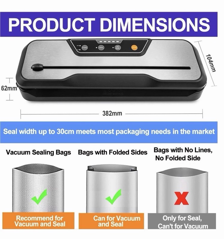 Automatic Vacuum Sealer Bosch HMT72M450, Built-in Cutter, Dry/Moist, Rolls gallery