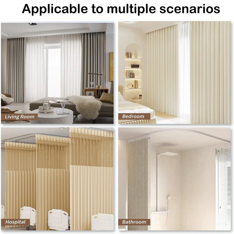 3m/9.8ft Flexible Bendable Ceiling Curtain Track For Room Divider RV Curtain gallery