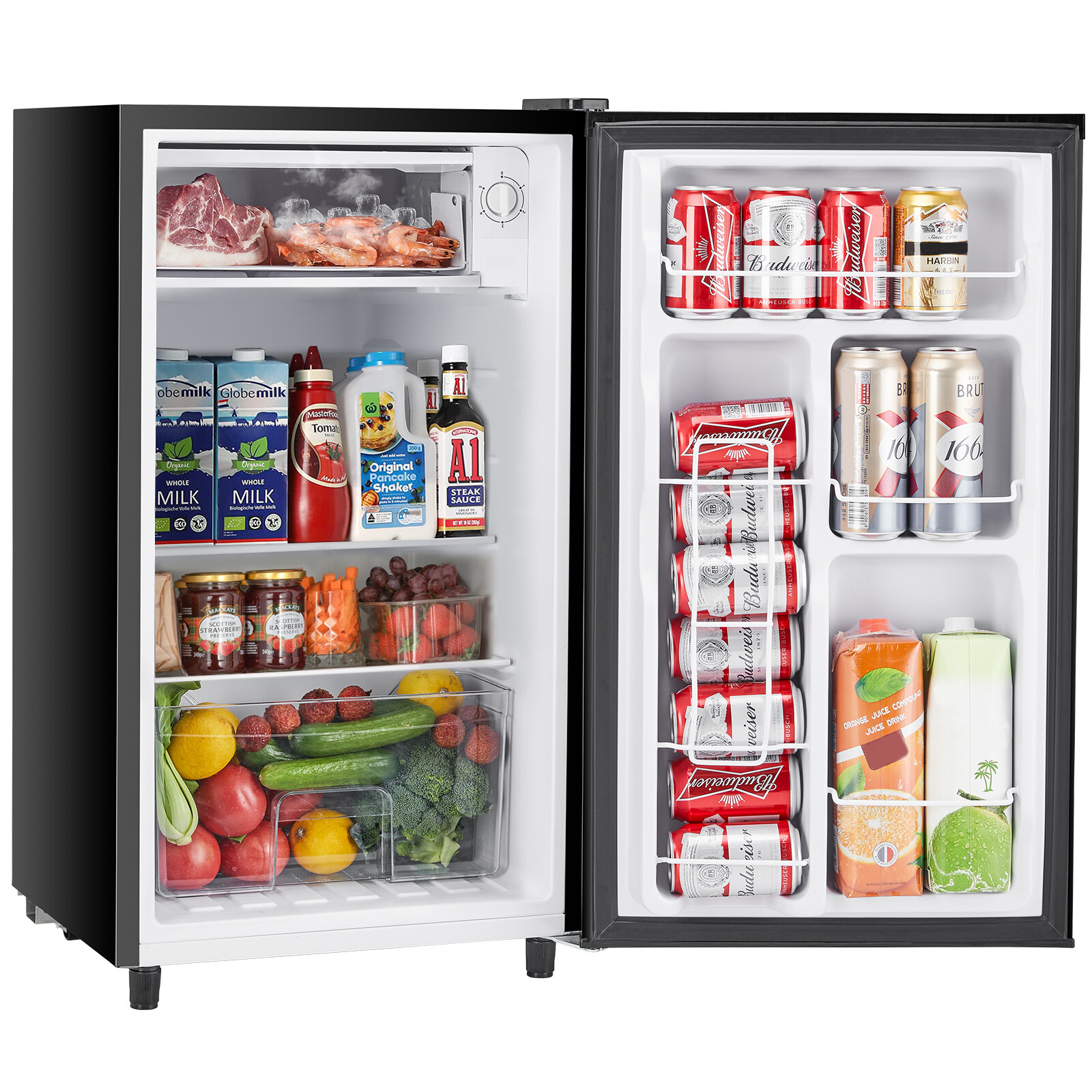 3.2Cu.Ft Single Door Mini Fridge with Freezer Compact Storage Refrigerator Home gallery