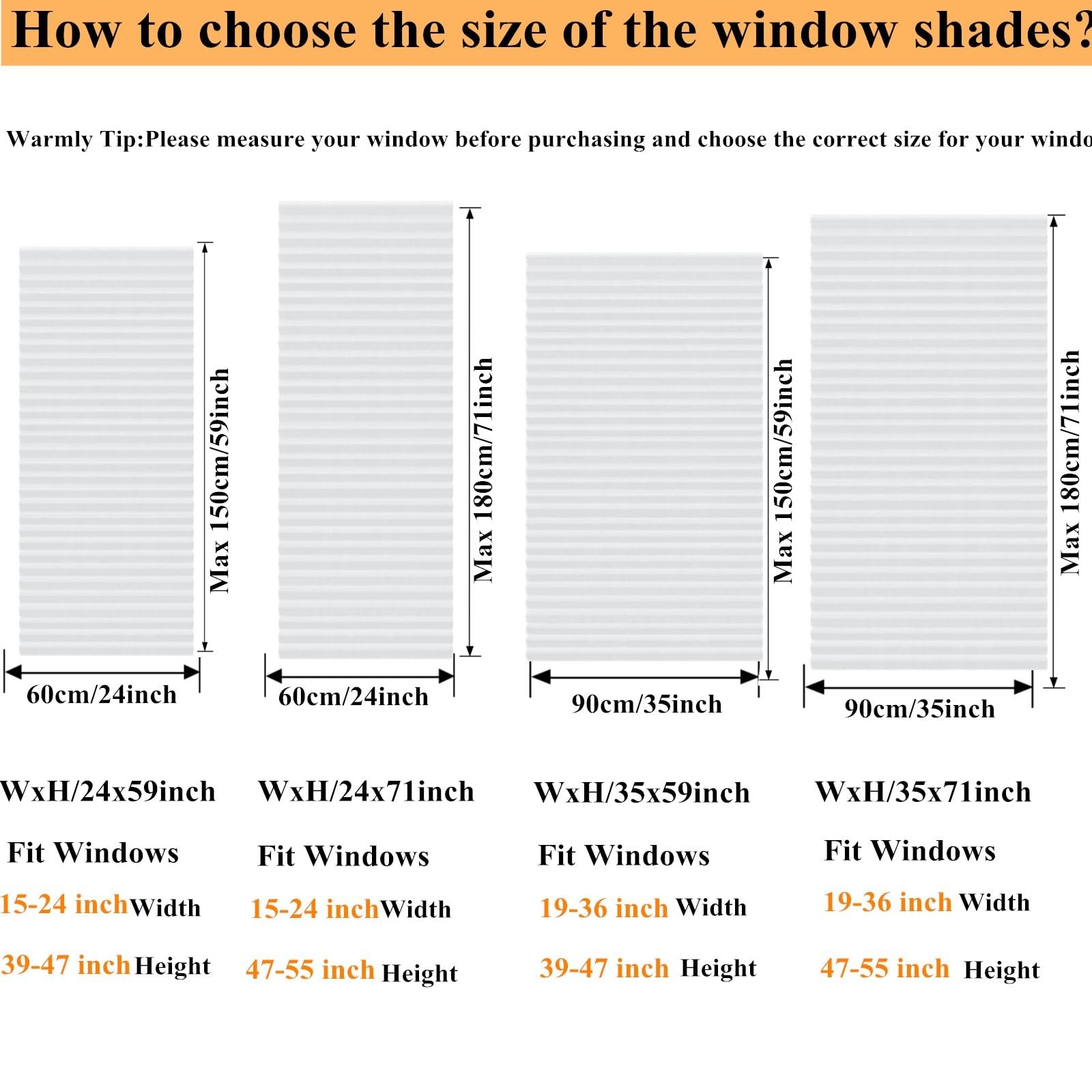 MALOKI Temporary Window Blinds, Pleated Shades Cordless Fabric Light Filterin... gallery