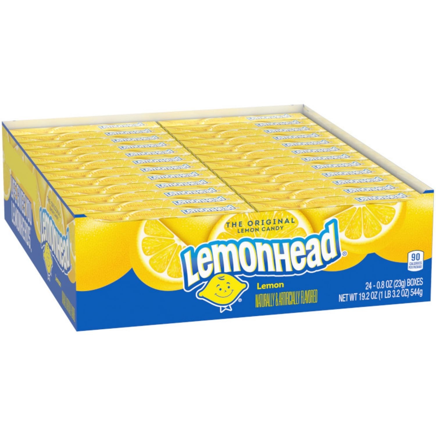 Lemonhead Hard Lemon Candy, 0.8 Ounce Boxes (Pack of 24) FRESH gallery