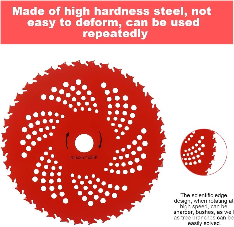 2-type 3 Teeth Brush, 9"x36 Teeth Carbide Tipped Blade for Brush Cutter Trimmer gallery