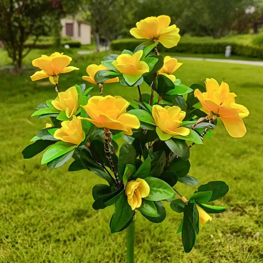 Solar Power Flower Lights 42LED Outdoor Garden Landscape Yard Stake Lamp Decor gallery