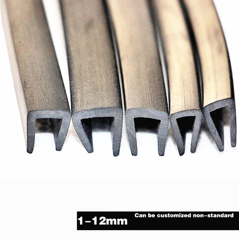 Edging Protection Frame Profile Rubber Trim Seal Flat Round U Shaped Slot 1-12mm gallery