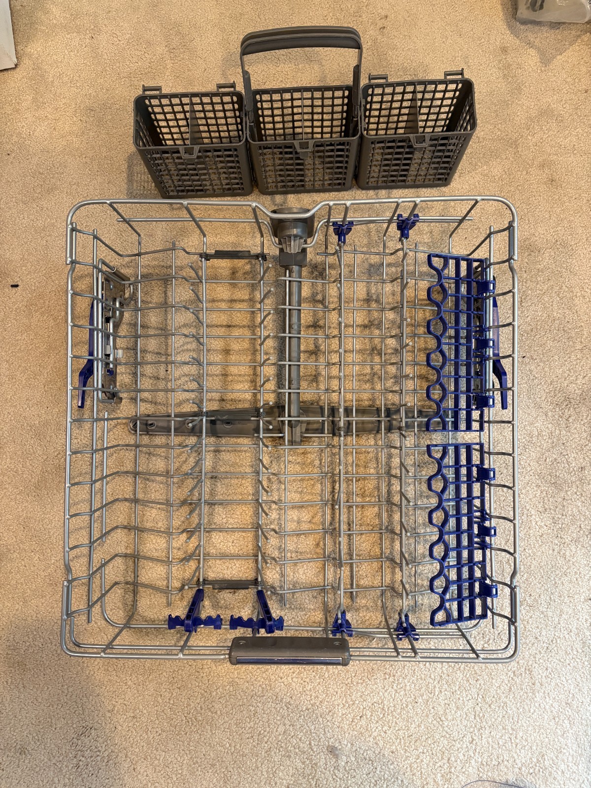 Nylon Coated LG Dishwasher Upper Top Rack AHB32983760 Adjustable w/ utinsil cady gallery