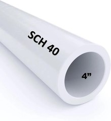 VENTRAL Schedule 40 FOAM CORE (CELLULAR) PVC DWV Drain Pipe 4 Inch (4.5 OD),