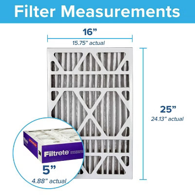 Filtrete Ultra Allergen Reduction Deep Pleat Filter 16"x25"x5": MERV 12, gallery