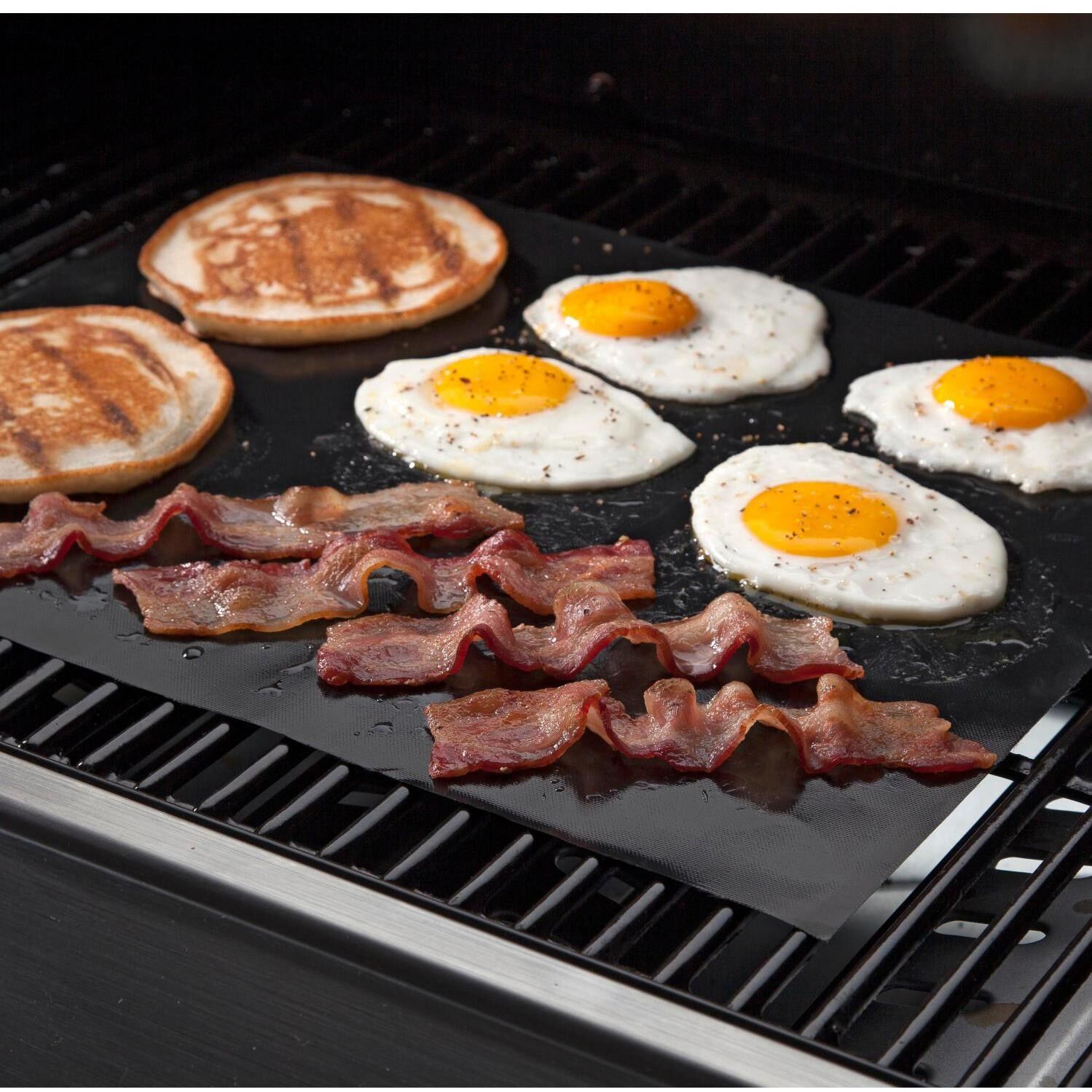 BBQ Grill Mat & Nonstick Oven Liner - Set of 2 Heavy Duty Cooking Mats Reusable gallery