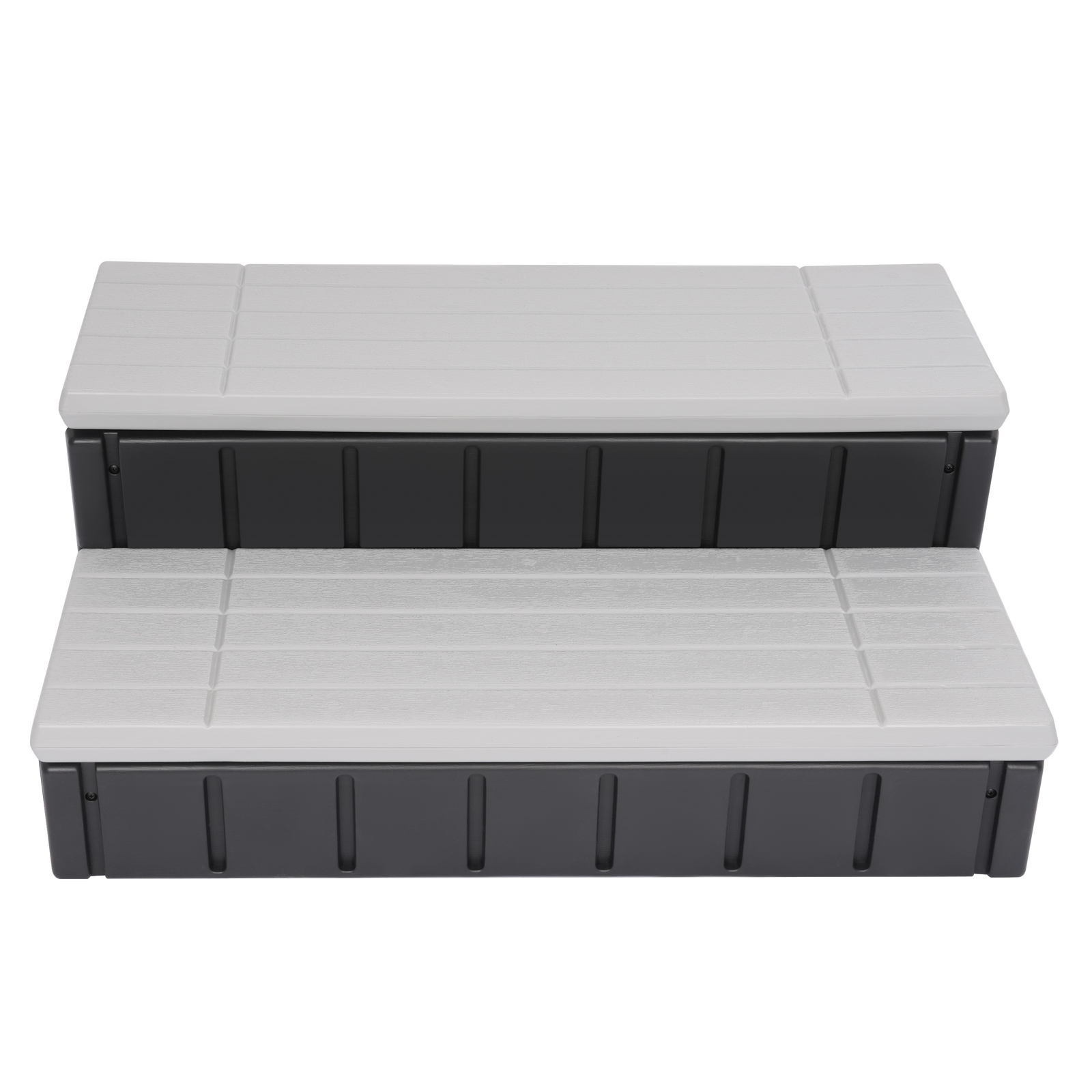 36'' Universal 2 Slip-Resistant Spa &Hot Tub Steps with Storage Light Gray+Black gallery