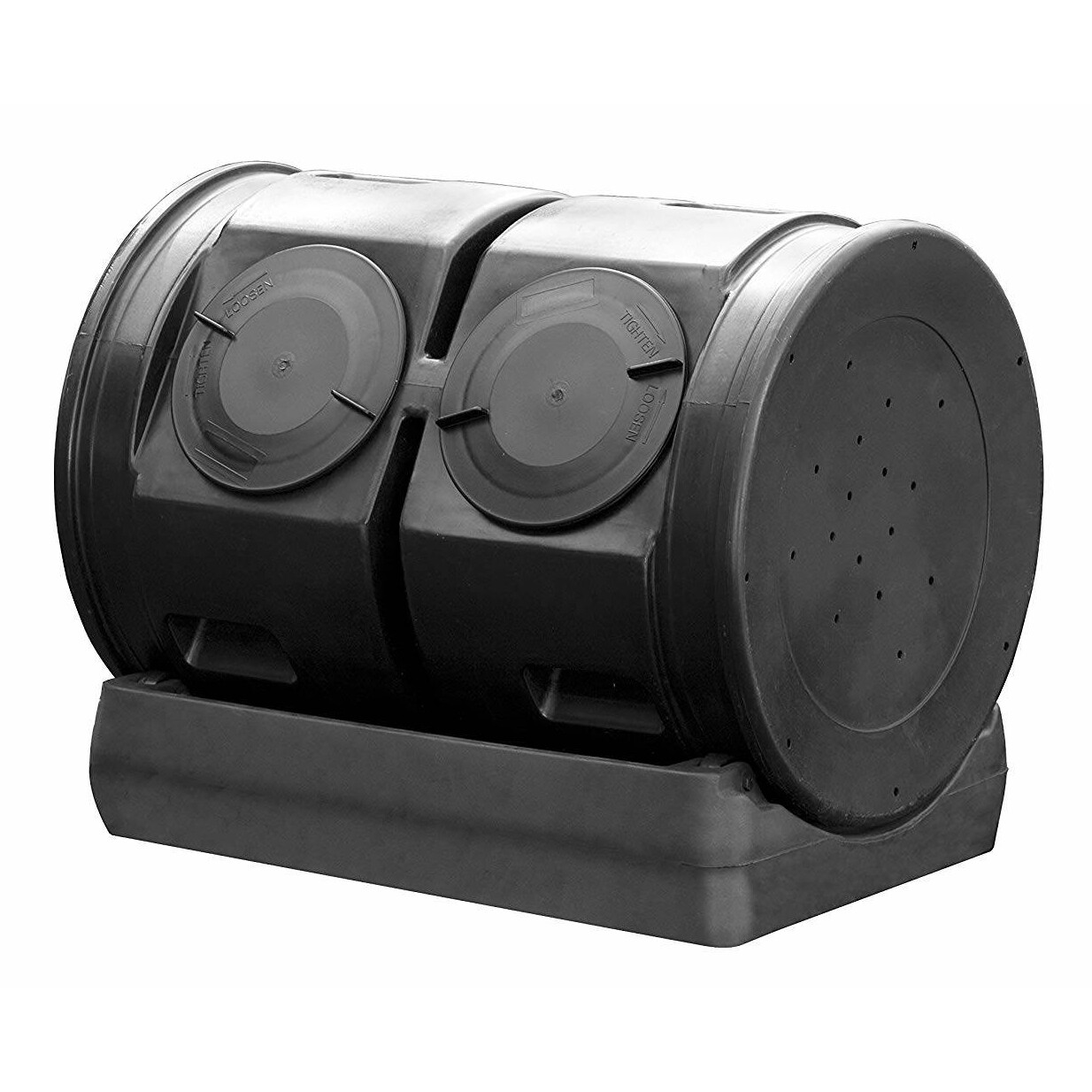 Good Ideas Compost Wizard Outdoor Garden Dual Tumbler Compost Container, Black gallery