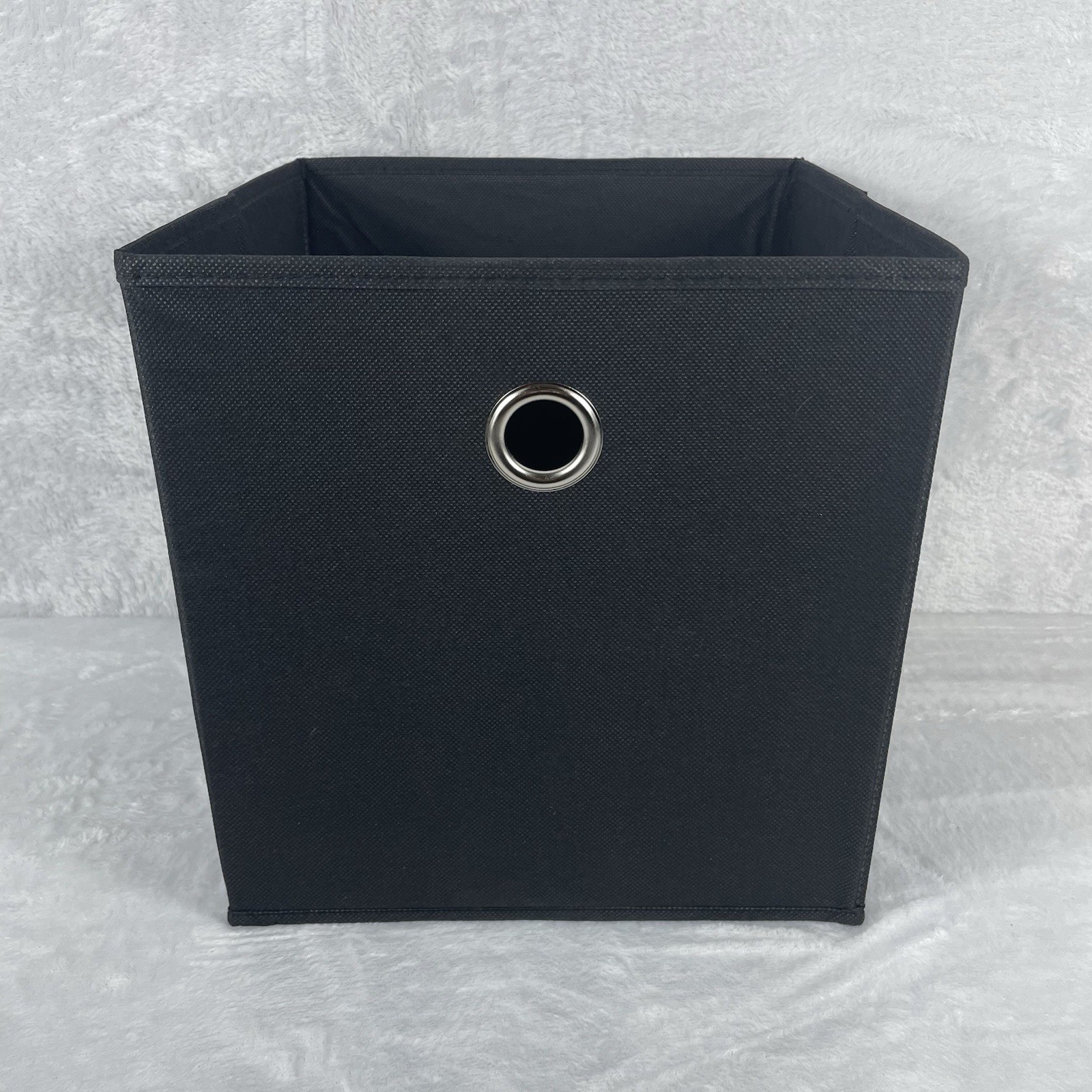 Room Essentials 11" Fabric Cube Storage Bin Black Case of 6 gallery