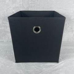 Room Essentials 11″ Fabric Cube Storage Bin Black Case of 6