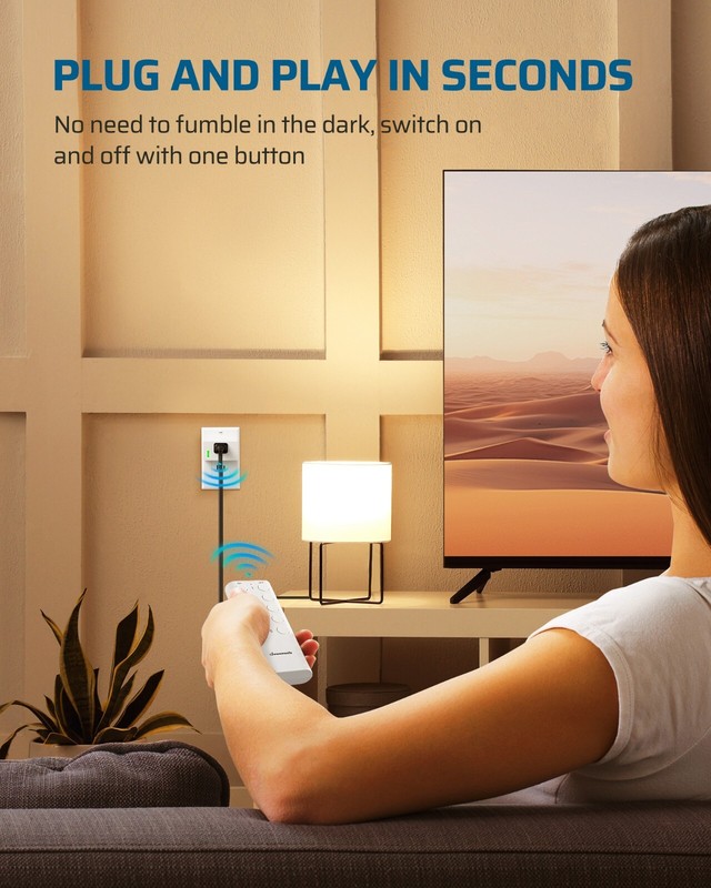 DEWENWILS Remote Control Outlet, Indoor Wireless Remote Outlet Switch for Lamps gallery