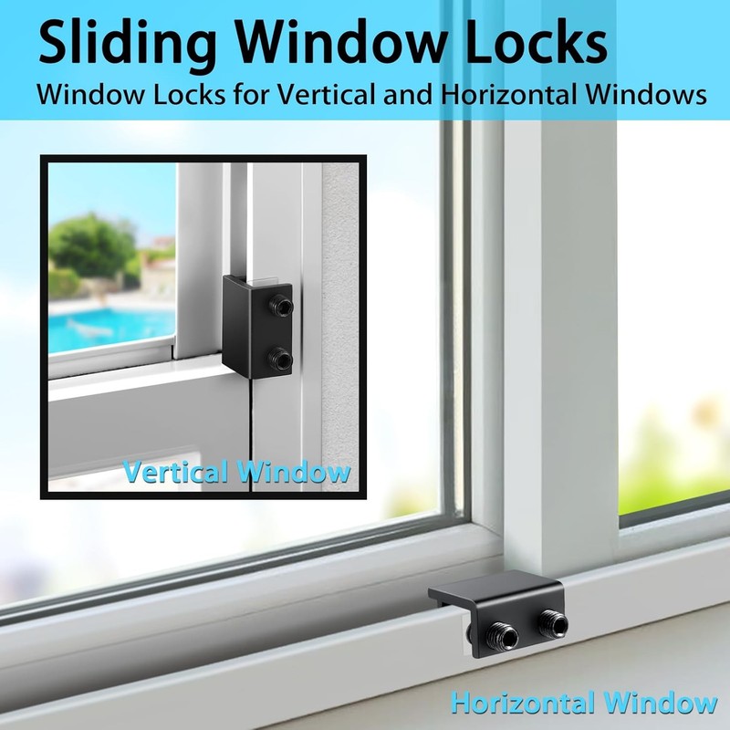 Sliding Window Locks 4 Pack with Key for Enhanced Home Security gallery