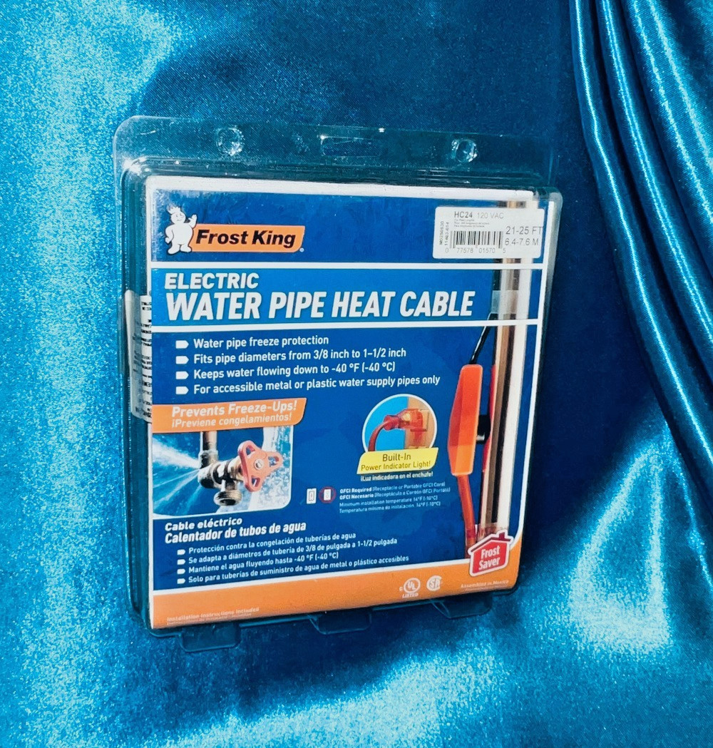 Frost King Electric Water Pipe Heat Cable - For Pipe Lengths: 21FT - 25FT - HC24 gallery