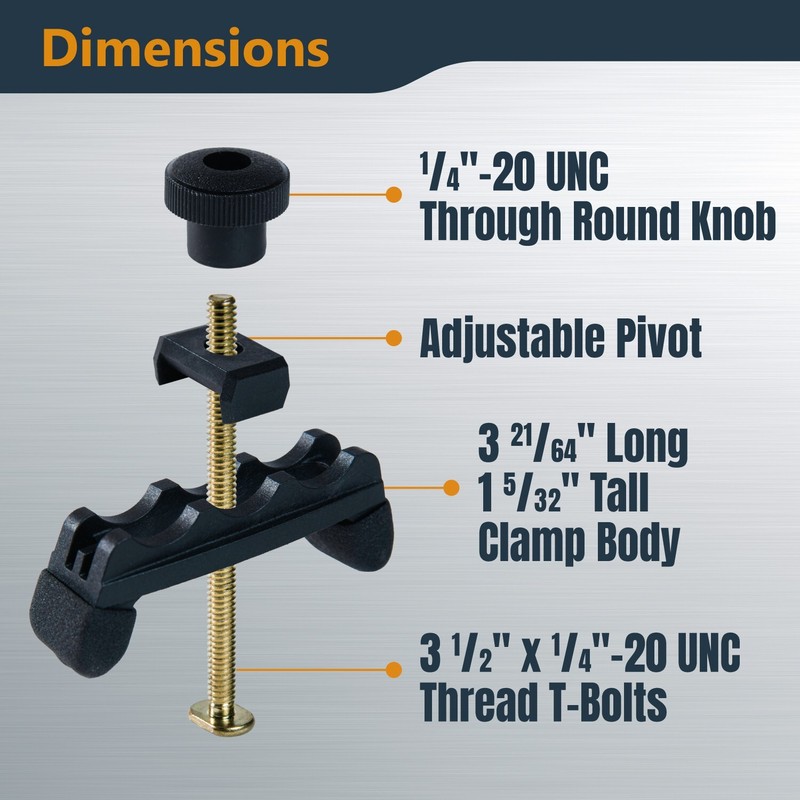 T-Track Hold Down Multi-Positional Clamps for Arachni Flex Workbench (72036) 4PK gallery