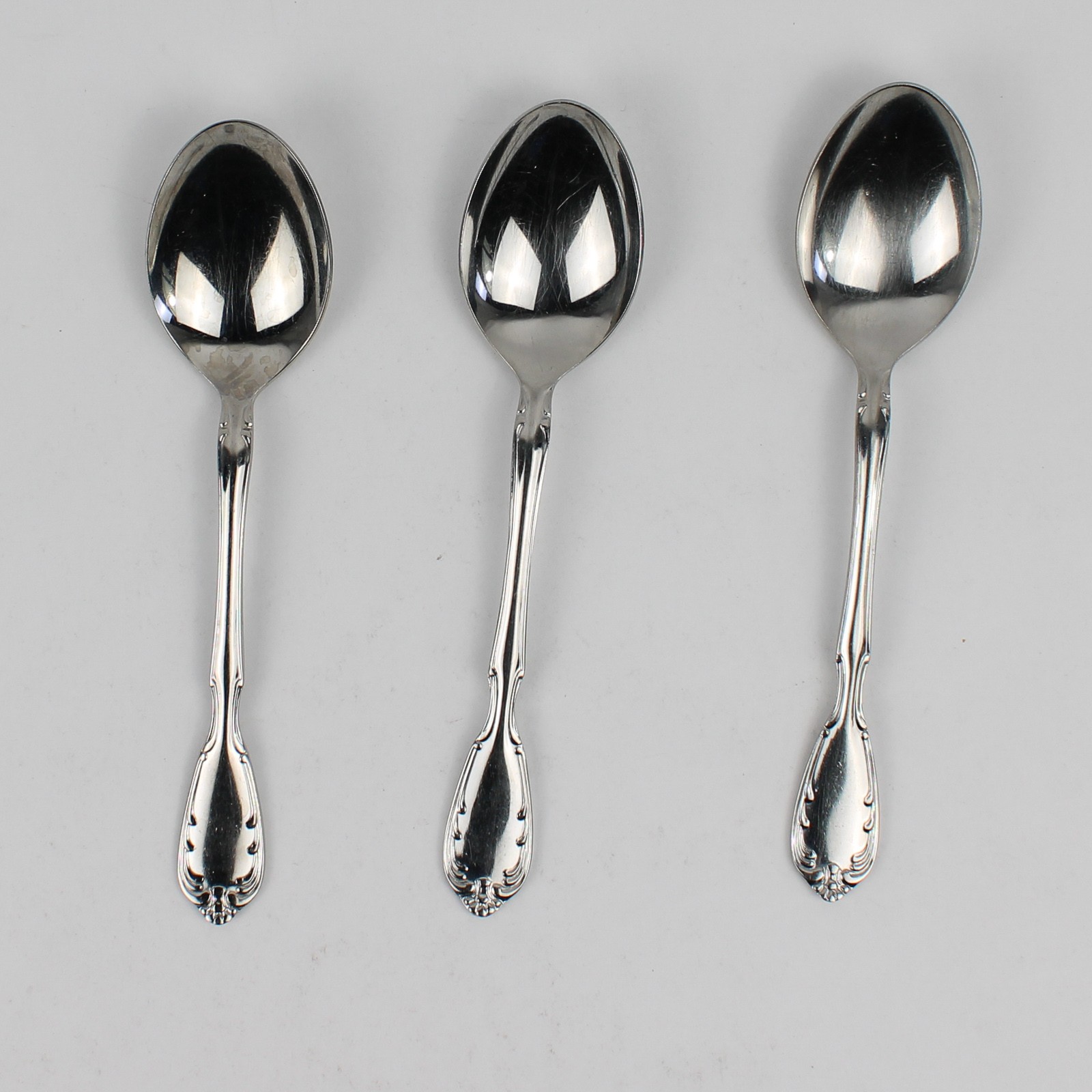 Lot Of 3 Noritake Serenade Pattern Oval Soup Spoons 18/8 Stainless 7.25 Inches gallery