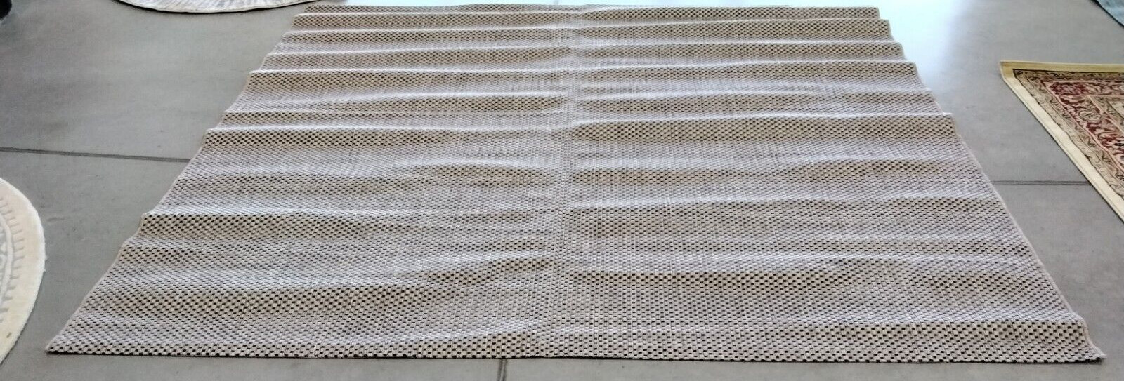 BLACK / BEIGE 9' X 9' Back Stain Rug, Reduced Price 1172738347 CY8521-36621-9SQ gallery