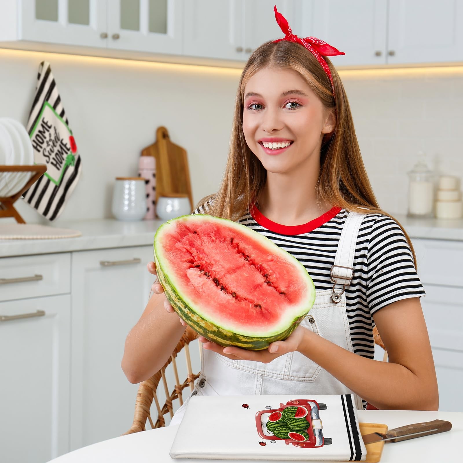 6 PCS Watermelon Kitchen Towels Summer Decorative Absorbent Dish 24x16 Inch gallery