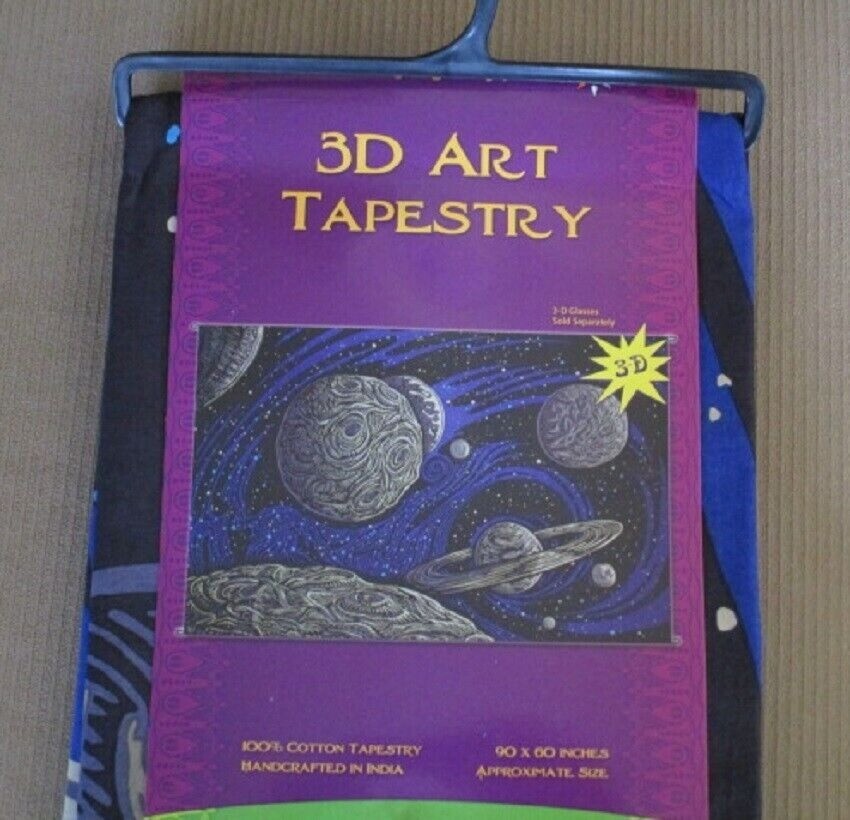 New Galactic Space Tapestry Wall Hanging Decor Gift 90x60 Planets Saturn Cosmos gallery